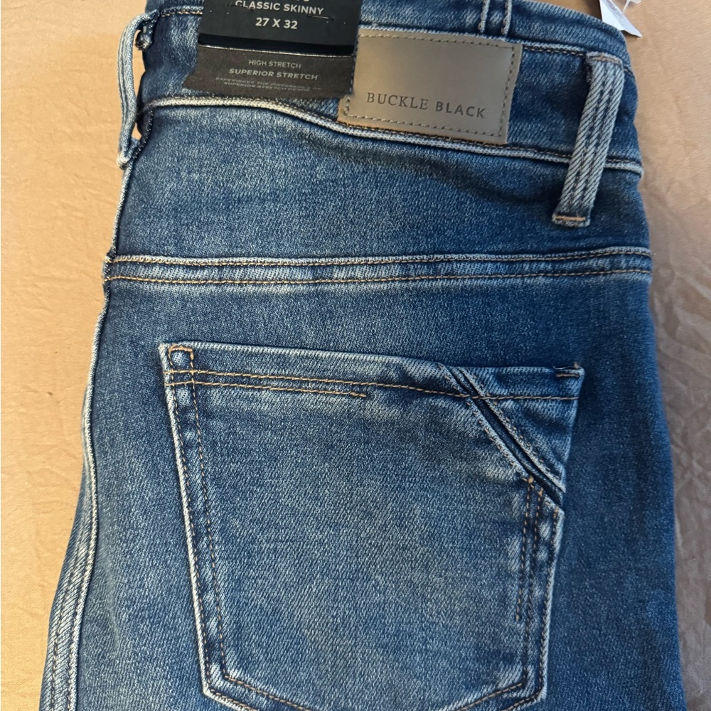 Buckle Black High Rise Women's Jeans - Blue